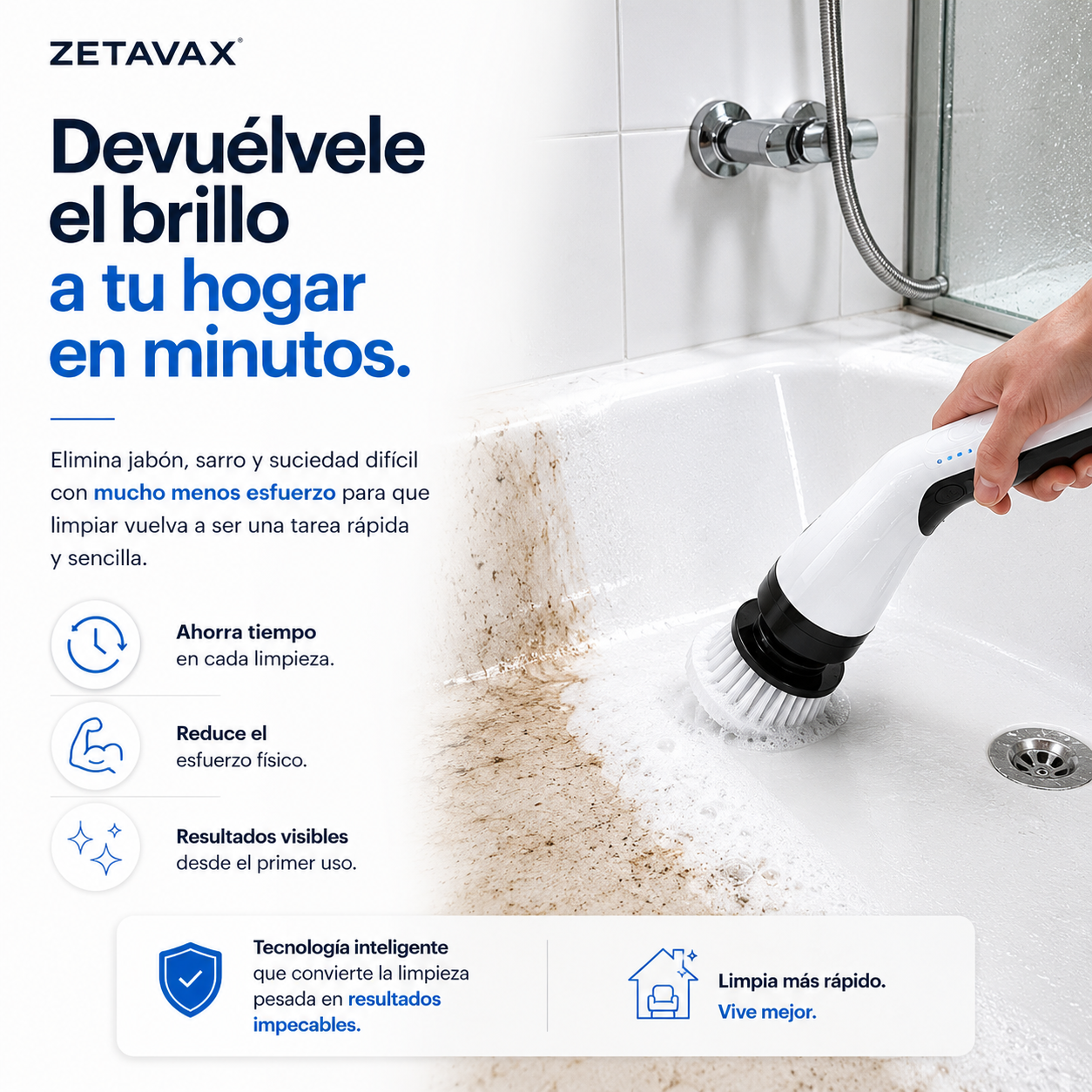 Adiós al Cansancio! Cepillo de Limpieza Profunda para tu hogar