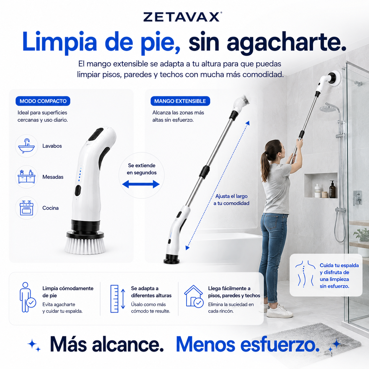 Adiós al Cansancio! Cepillo de Limpieza Profunda para tu hogar
