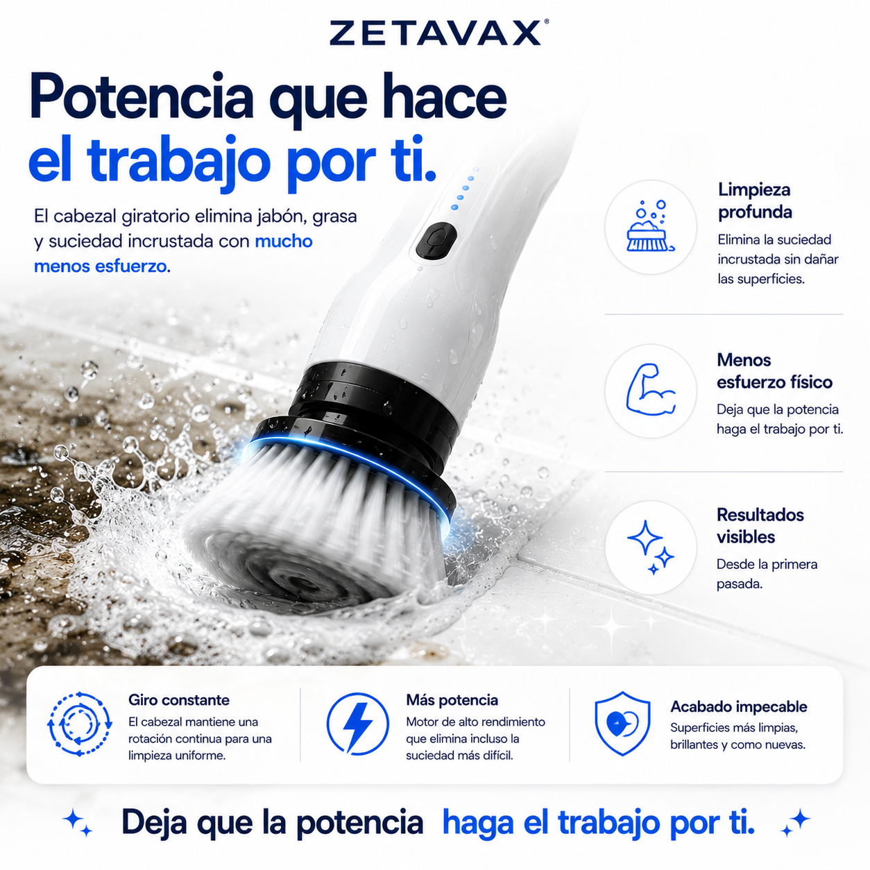 Adiós al Cansancio! Cepillo de Limpieza Profunda para tu hogar