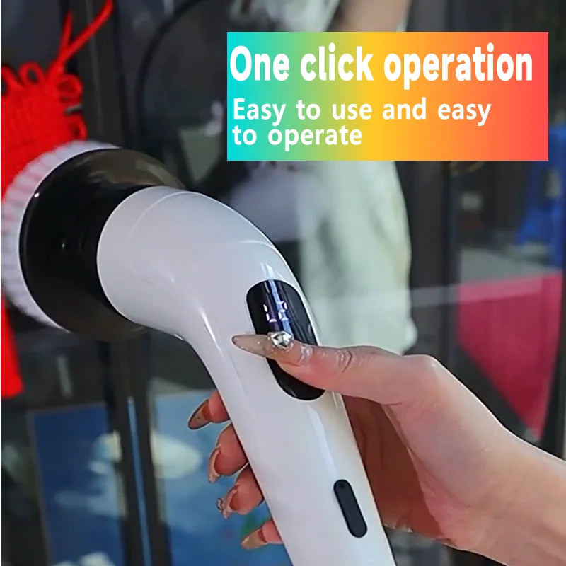 Cordless Household Spin Scrubber Kitchen Gadgets Hair Brushes Bathroom Broom Toilet  Multipurpose Cleaning Brush  Electric Mops